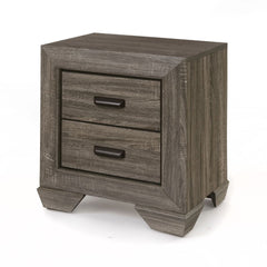 The Lyndon nightstand in weathered gray grain finish creates a welcoming and warm appeal. All drawers have English dovetail with center metal glides. The horizontal line design brings a relaxing and interesting environment. The nightstand has abundant sto