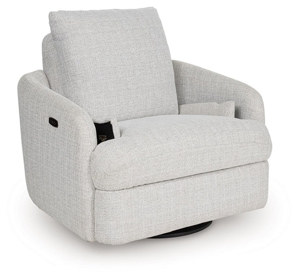 Alainmont Next-Gen Nuvella - Stone - Swivel Power Recliner