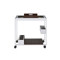 KD, Rectangular Serving Cart â€¢ Storage: 2 Open Compartments, Wine Bottle Rack, Stemware Floating Shelf (2 Shelves) â€¢ Removable Wooden Serving Tray â€¢ Wooden Top â€¢ Metal Open Frame with Caster Wheels â€¢â€¢ CONSTRUCTION] Wooden Tray/Shelves: Wood Ve