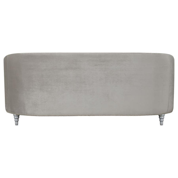 Avonlea - Upholstered Sloped Arm Sofa Velvet - Pearl Silver