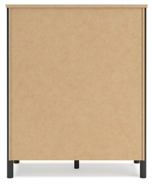 Cadmori - Black / White - Five Drawer Wide Chest
