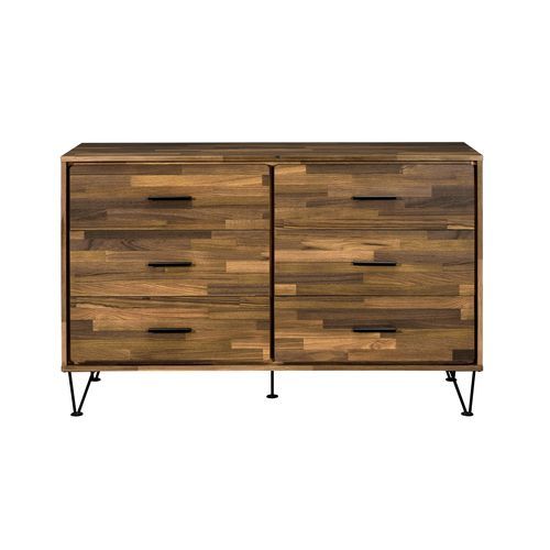 Crafted from the finest woods and veneers, the Hestia collection embodies midcentury charm. The bed not only offers style but also a great place to rest. The headboard features open storage compartments for display and two closed-off compartments for thos