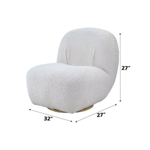 Yedaid - Accent Chair - White Teddy Sherpa