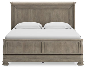 Lexorne - Gray - California King Sleigh Bed