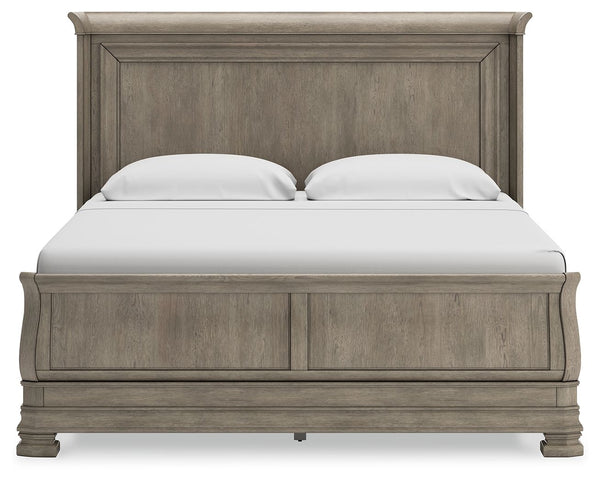 Lexorne - Gray - California King Sleigh Bed