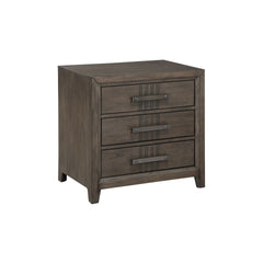 The Landon 3-Drawer Nightstand offers a perfect combination of durability, style, and functionality, making it an essential addition to any bedroom. Expertly crafted from solid Pine, high-quality engineered woods, and genuine Mindi wood veneers, this nigh