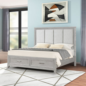 Fiona - 6/0 California King Bed - Mist Gray