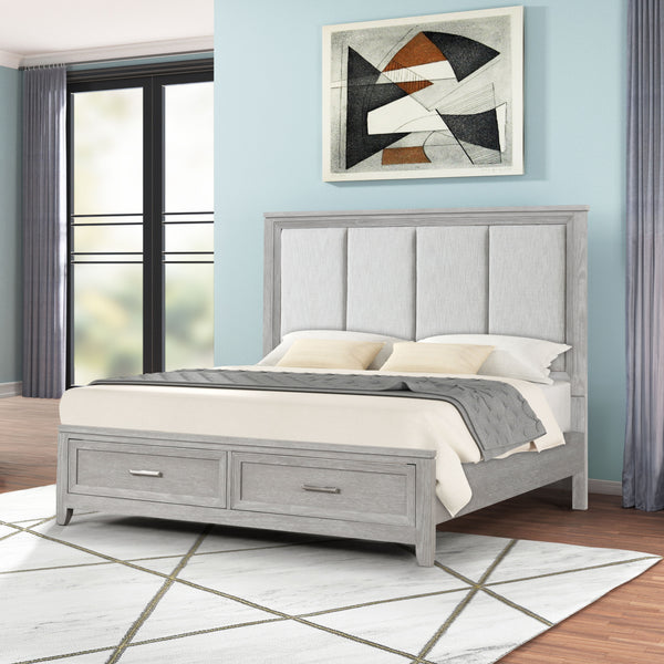 Fiona - 6/0 California King Bed - Mist Gray