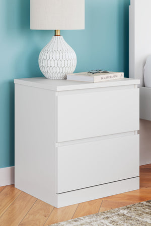  combining ultra-clean lines and an easy-elegant solid white finish with a hardware-less aesthetic. Drawers with ball-bearing glides keep bedside essentia