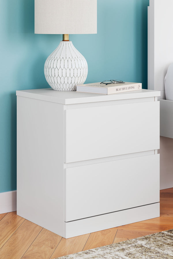  combining ultra-clean lines and an easy-elegant solid white finish with a hardware-less aesthetic. Drawers with ball-bearing glides keep bedside essentia