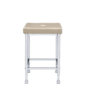  this versatile counter high table is design with two open shelves on the base. Comprised of stark lines and sleek angles