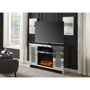  1 Wooden Shelf) Fireplace with Touch Control Panel 