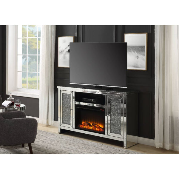  1 Wooden Shelf) Fireplace with Touch Control Panel 