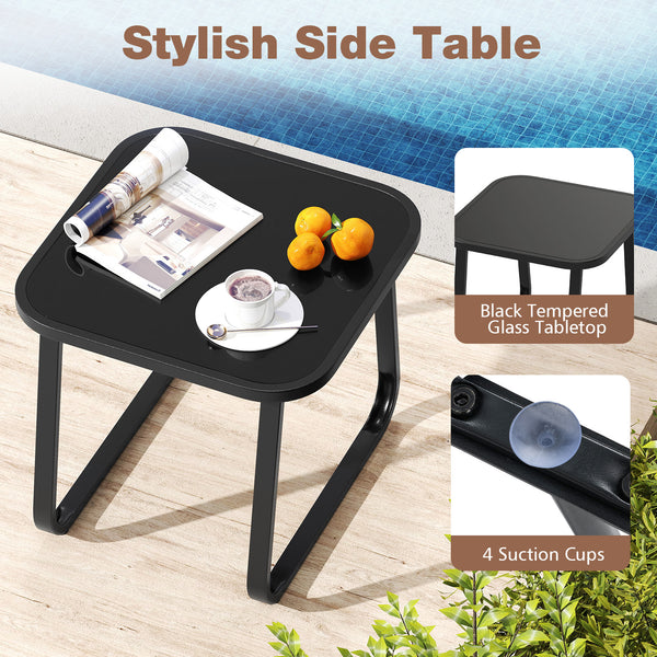 Smooth gliding system allows you to enjoy your leisure time<br>Premium seat fabric is breathable  quick-drying  and wear-resistant<br>Ergonomic back and seat for superior comfort<br>Teak wood armrests add a touch of natural beauty<br>Robust metal frame wi
