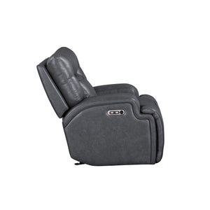 Titan - Glider Recliner With Power Headrest & Footrest - Gray