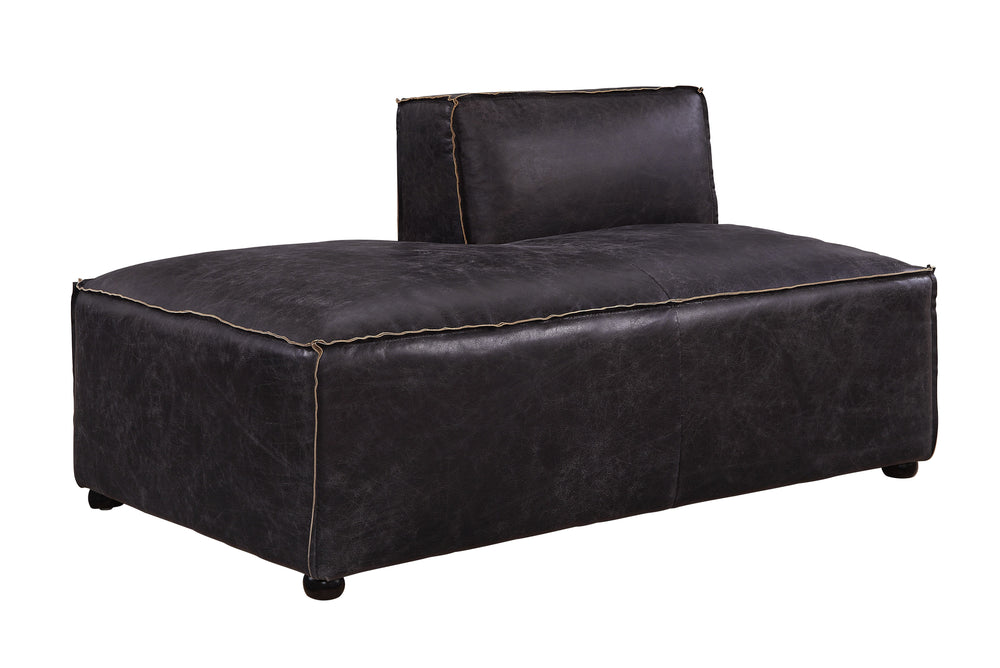 â€¢ Leg Height: 2-"<br/><br/><b>Product Features</b><ul><li>Case: 1Pc/1Ctn</li><li>Finish: Antique Slate Top Grain Leather</li><li>Style: Contemporary</li><li>Materials: Upholstery, Wood Leg</li></ul><br/>