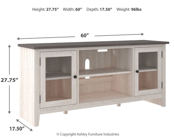 Dorrinson - White - LG TV Stand w/Fireplace Option