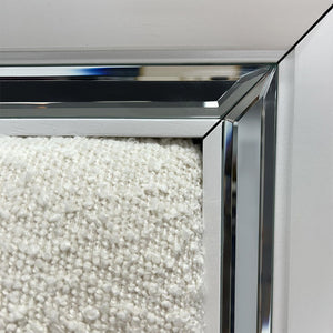 Tarian - Queen Bed With LED & Storage - White Boucle & Pearl White