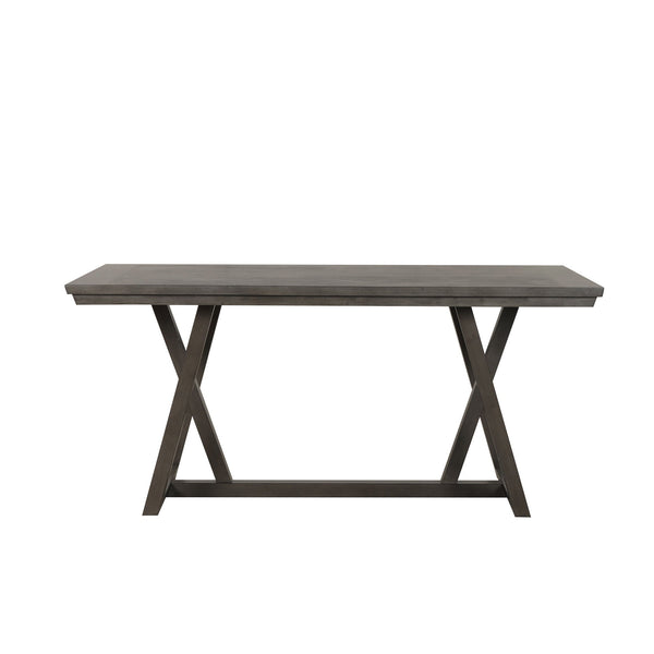 The High Line Trestle Counter Table in Coffee Brown combines durability, style, and versatility. Expertly crafted from solid Acacia and Rubberwood, along with high-quality manufactured woods and Birch veneers, this counter table ensures lasting durability