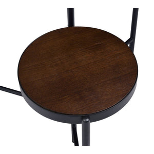  10-"Dia) Function: Foldable Frame Wooden Round Tier Metal Frame with Straight Leg (Open Frame) CONSTRUCTION] Wooden Tier: Wood Veneer+MDF Frame & Leg: Metal Tube<br/><br/><b>Product