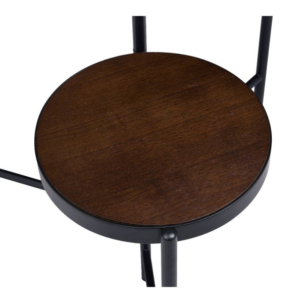  10-"Dia) Function: Foldable Frame Wooden Round Tier Metal Frame with Straight Leg (Open Frame) CONSTRUCTION] Wooden Tier: Wood Veneer+MDF Frame & Leg: Metal Tube<br/><br/><b>Product