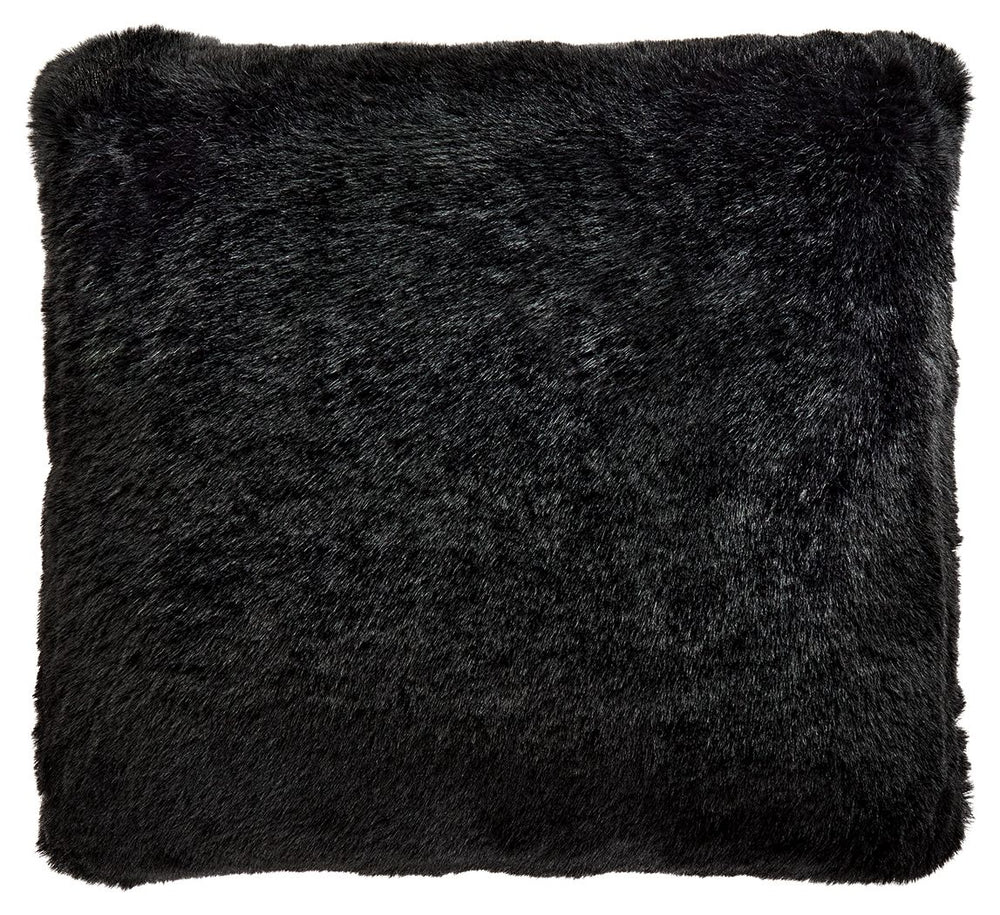 Soft, subtle and sensational. The plush feel of this faux rabbit fur pillow will drive you wild. Its black hue pairs with a variety of decor, from casual to contemporary.<br/><br/><b>Product Features</b><ul><li>Made of polyester</li><li>Soft polyfill</li>