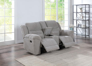  providing a plush and inviting feel. The manual recl