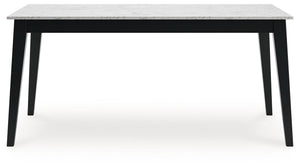 Jettaya - Black / White - Rectangular Dining Room Table