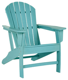Add cottage-quaint charm to your outdoor oasis with this Adirondack chair in turquoise. Made of MEGA-TUFFÂ® high-density polyethylene material, itâ€™s sure to weather the seasons beautifully. Designed to shed rainwater, the chairâ€™s slatted styling with 