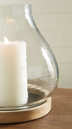  or use a white candle for that classic look. The hurricane candle holder creates a lovely ambiance when placed on a dining ta