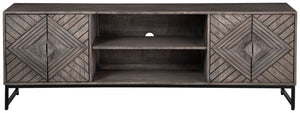 Treybrook - Distressed Gray - 2 Door Accent Cabinet