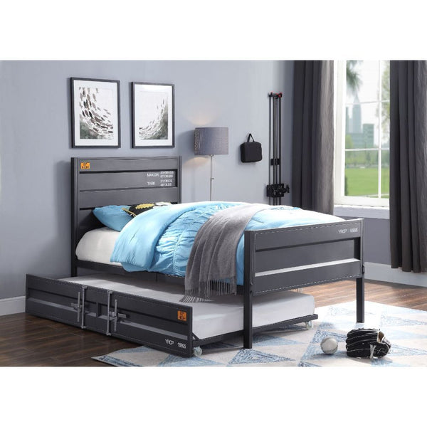  crafted with an industrial look that is an perfect match for your bedroom. The bed is ac