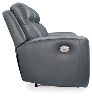 Mindanao - Steel - Power Reclining Sofa With Adj Headrest