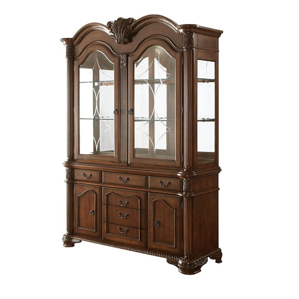  arched doors and is outfitted with clear glass panels on the front and s