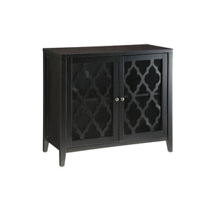 Bring a additional storage place in your house. A must own classic design with its fret work over glass doors and shelf inside, the Ceara cabinet is a wonderful addition to any environment. It features an open design fret work, allowing any thing stored t