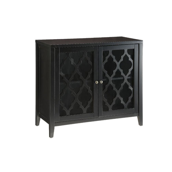 Bring a additional storage place in your house. A must own classic design with its fret work over glass doors and shelf inside, the Ceara cabinet is a wonderful addition to any environment. It features an open design fret work, allowing any thing stored t