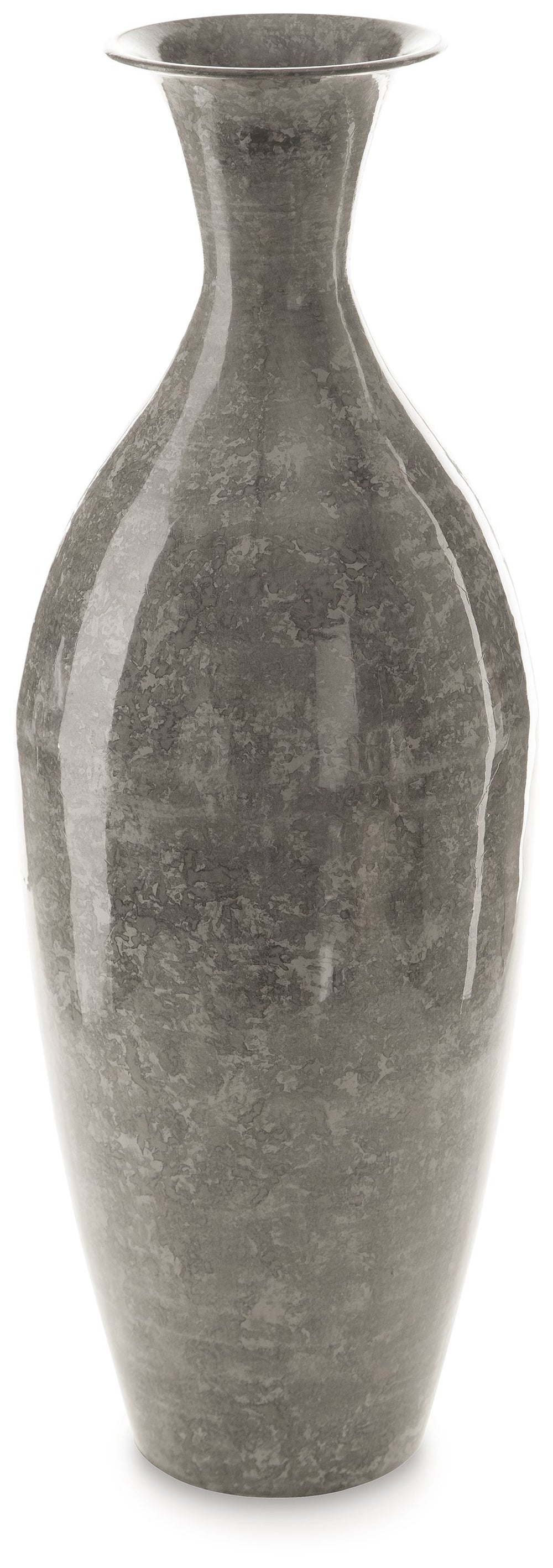 Sophisticated. Subtle. A stunning modern take on traditional. This vase is an homage to unique antiques in a high-gloss gray, bringing vintage character to your decor. Its curated vibe effortlessly complements your love of honoring old-school style.<br/><