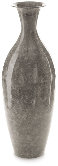 Sophisticated. Subtle. A stunning modern take on traditional. This vase is an homage to unique antiques in a high-gloss gray, bringing vintage character to your decor. Its curated vibe effortlessly complements your love of honoring old-school style.<br/><