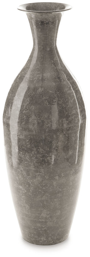 Sophisticated. Subtle. A stunning modern take on traditional. This vase is an homage to unique antiques in a high-gloss gray, bringing vintage character to your decor. Its curated vibe effortlessly complements your love of honoring old-school style.<br/><