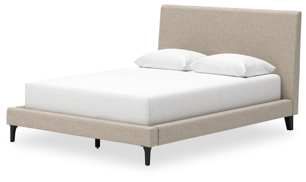 Cielden - Soft Gray - Queen Upholstered Bed with Roll Slats