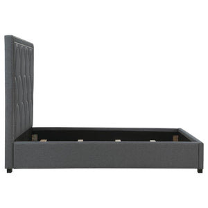 Bowfield - Upholstered Queen Panel Bed - Charcoal
