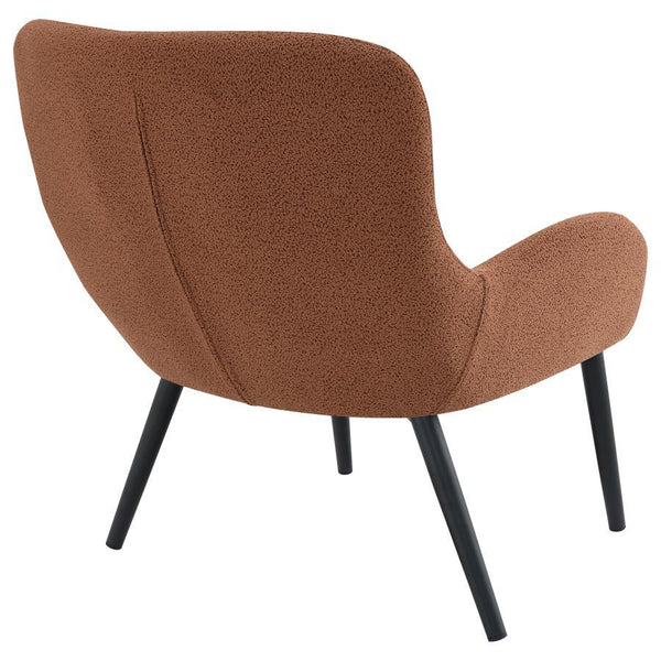 Calvin - Upholstered Modern Arm Accent Chair - Rust