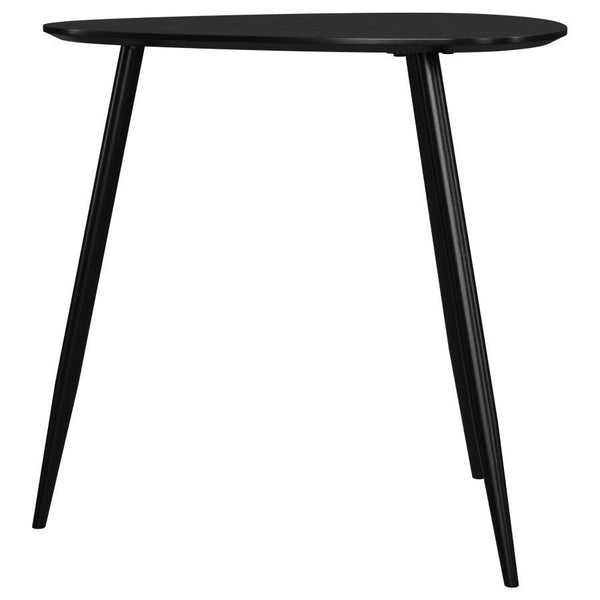 Odessa - Triangular Solid Wood End Table - Black