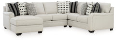 Innovatively recalling classic English countryside motifs for the current age, this sectional with chaise transforms your space with a charming approach to comfort. Its dove gray upholstery acts as a clean foundation for your modern farmhouse aesthetic. D