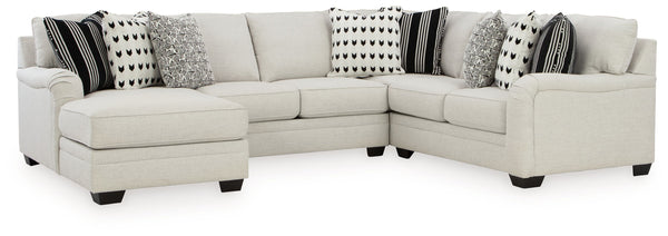 Innovatively recalling classic English countryside motifs for the current age, this sectional with chaise transforms your space with a charming approach to comfort. Its dove gray upholstery acts as a clean foundation for your modern farmhouse aesthetic. D