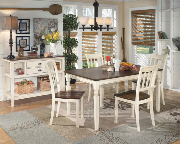 Whitesburg - White - 5 Pc. - Dining Room Table