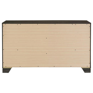 Wright - 6-Drawer Dresser Cabinet - Brown Oak