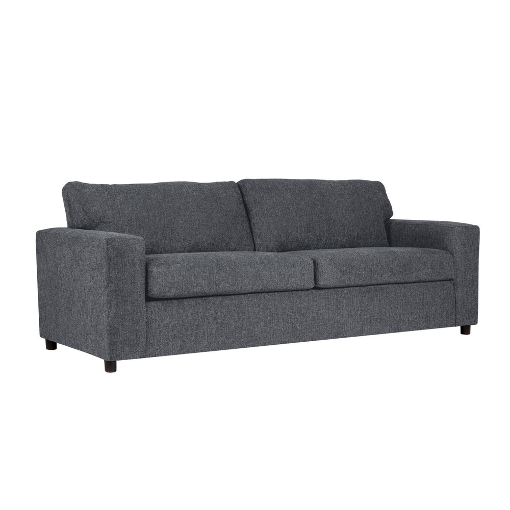 Meet the Kylo 3-Seater Sofa, a versatile addition to any living space. With its transitional style and ash gray upholstery, this sofa effortlessly complements a variety of decor themes. The Kylo is made in the USA and features square arms and an attached 