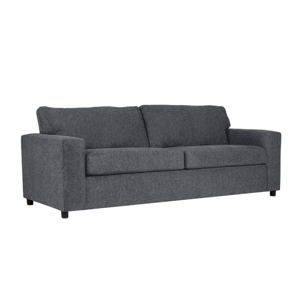 Meet the Kylo 3-Seater Sofa, a versatile addition to any living space. With its transitional style and ash gray upholstery, this sofa effortlessly complements a variety of decor themes. The Kylo is made in the USA and features square arms and an attached 