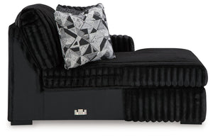 Midnight-Madness - Onyx - 3-Piece Sectional With Raf Corner Chaise